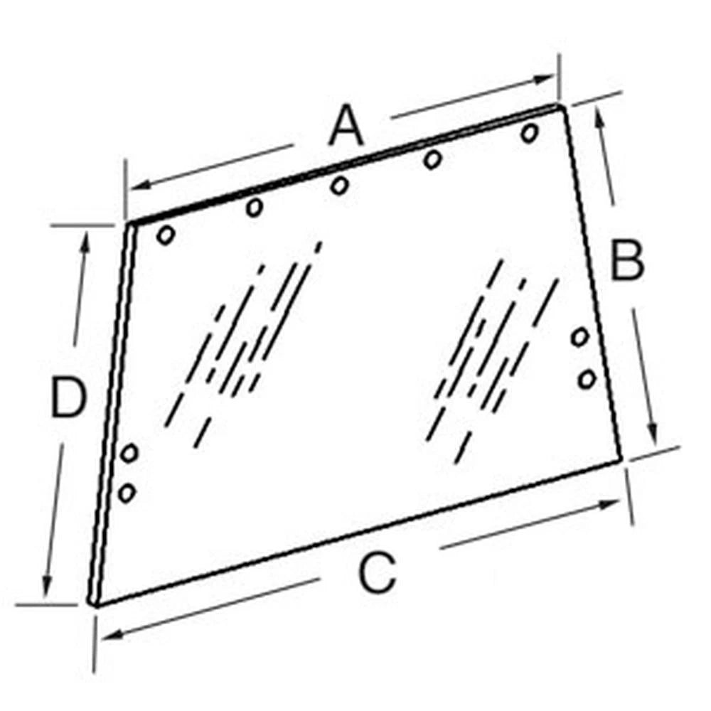 Glass 109318c2 Fits Case 3788 5088 5288 5488 6388 6588 6788 786 886
