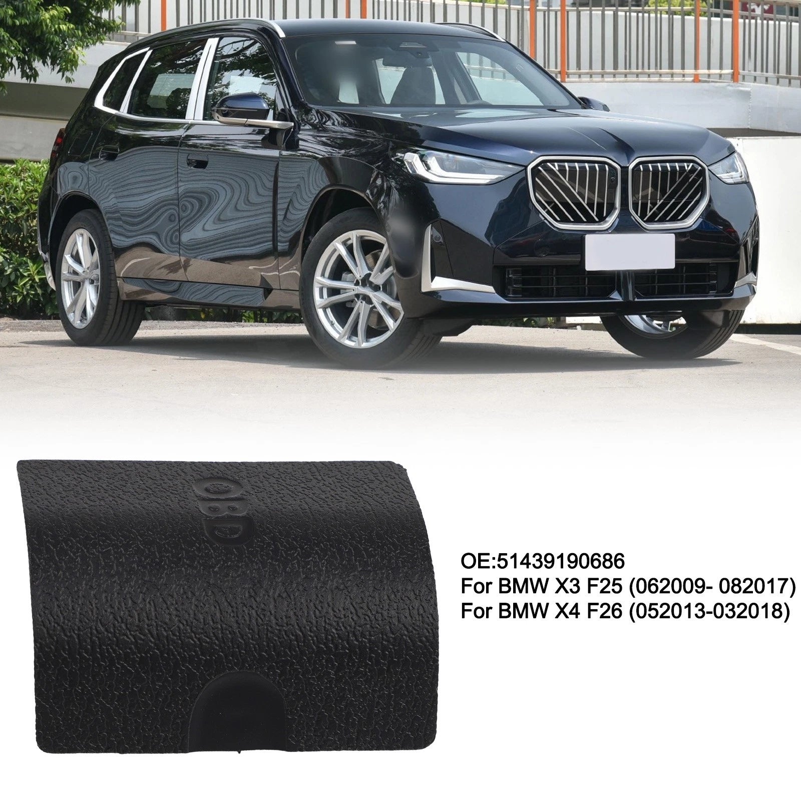 Stylish Black Obd2 Socket Decoration Cover Compatible With For X3 F25