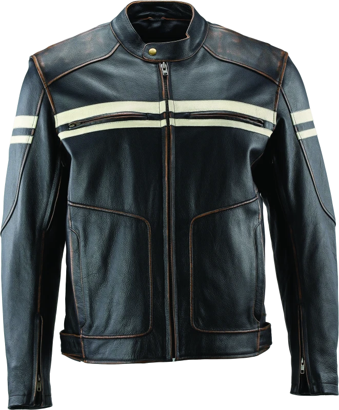 Kuryakyn Leather By River Road Hoodlum Vintage Leather Jacket 2xl
