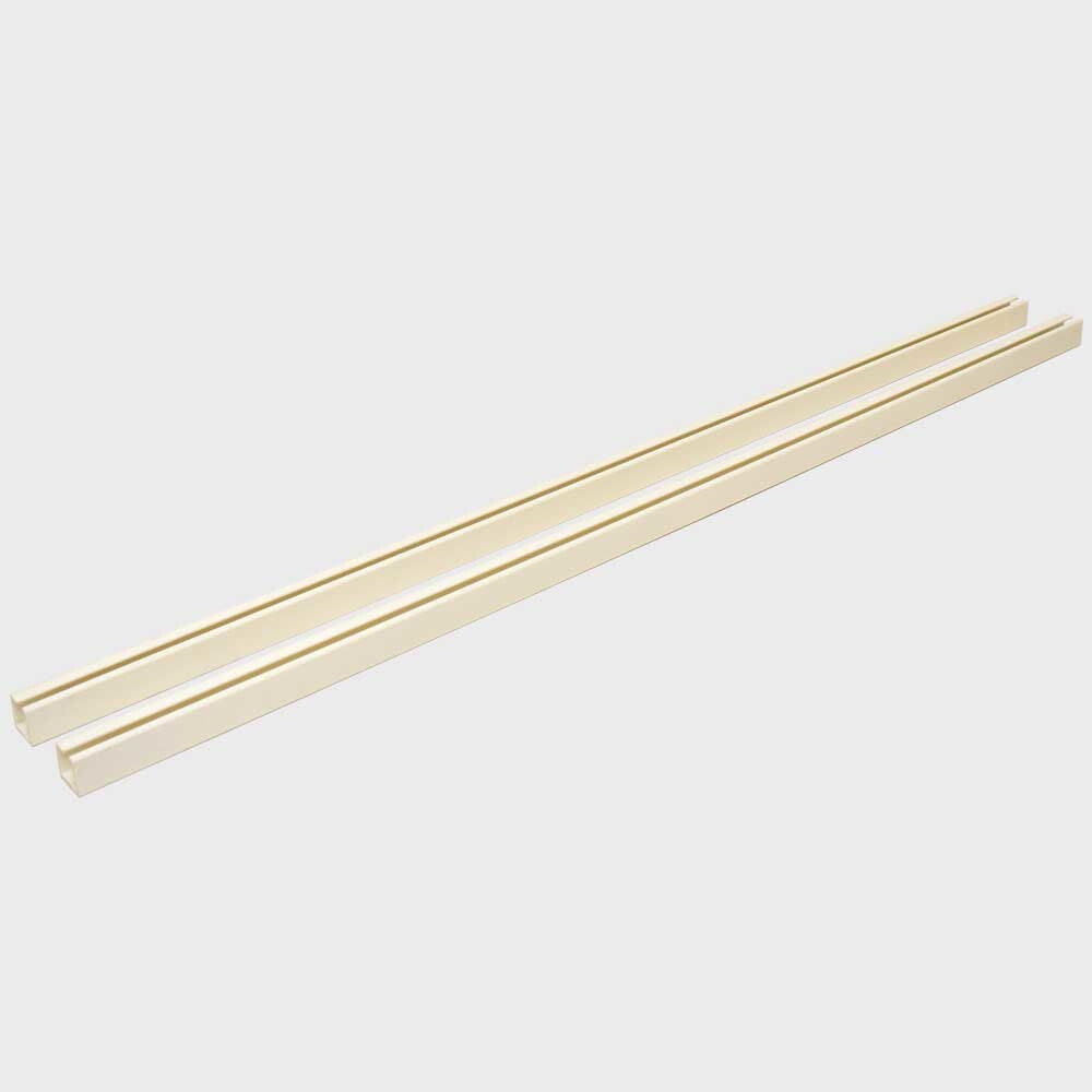 Boat Sliding Door Track | Off White Plastic 48 Inch (Set Of 2)Opens in