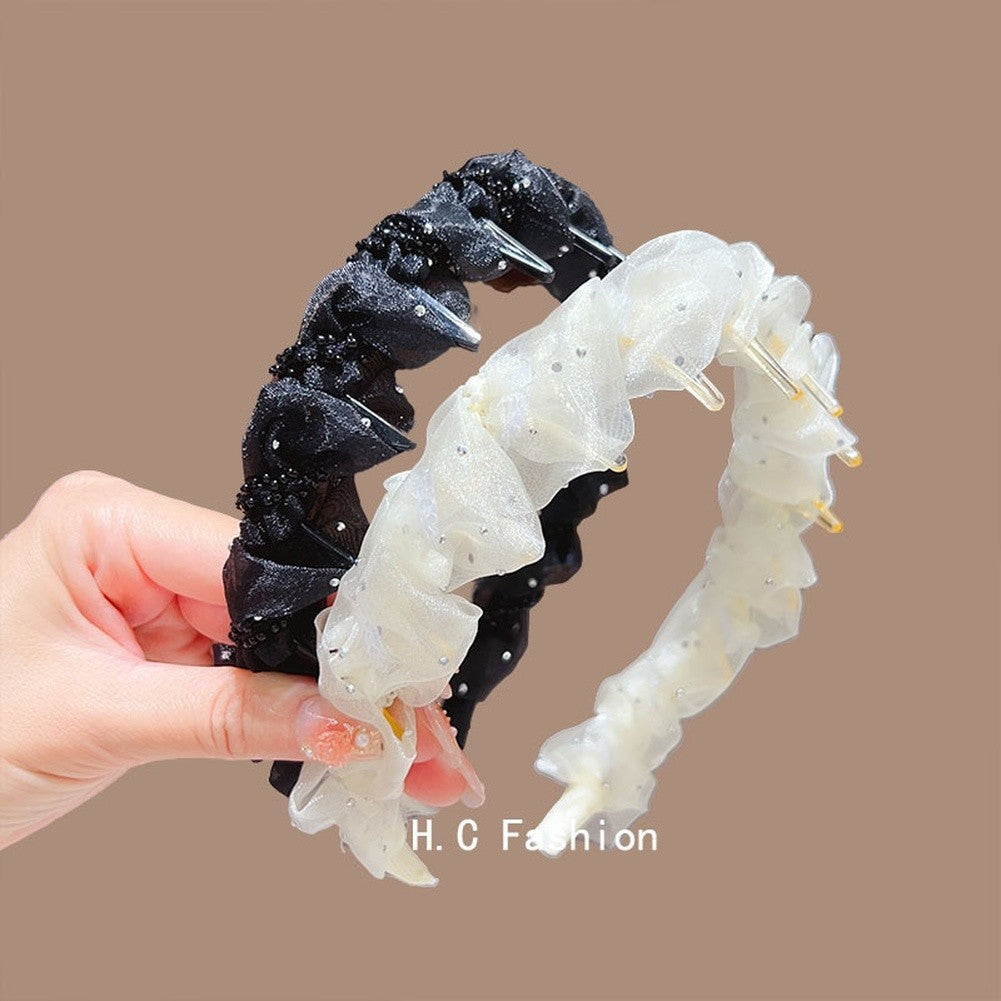 Sparkle Hair Hoop Mesh Headband for Women