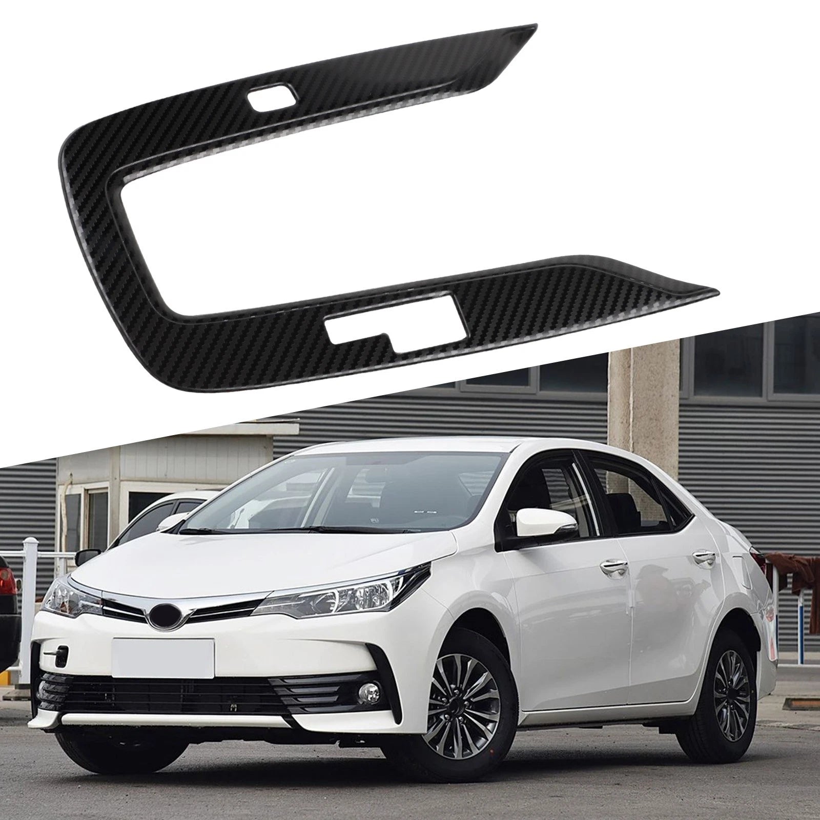 Console Panel Cover Carbon Fiber Sticker For Toyota For Corolla