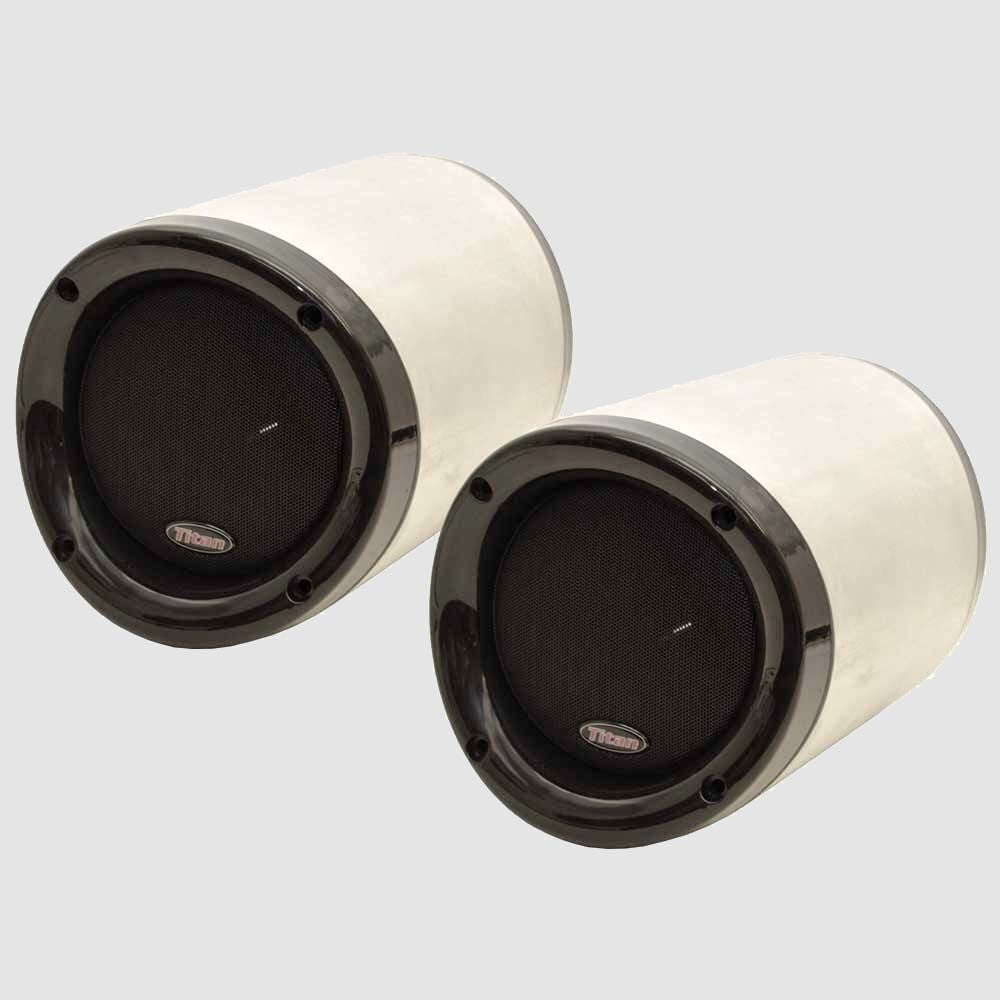 Malibu Boat Speaker Cans Titan Alpha I Aluminum Black (Pair) by Malibu