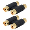 2 Rca Female To Female Coupler Audio Adapter Connector Cable Joiner