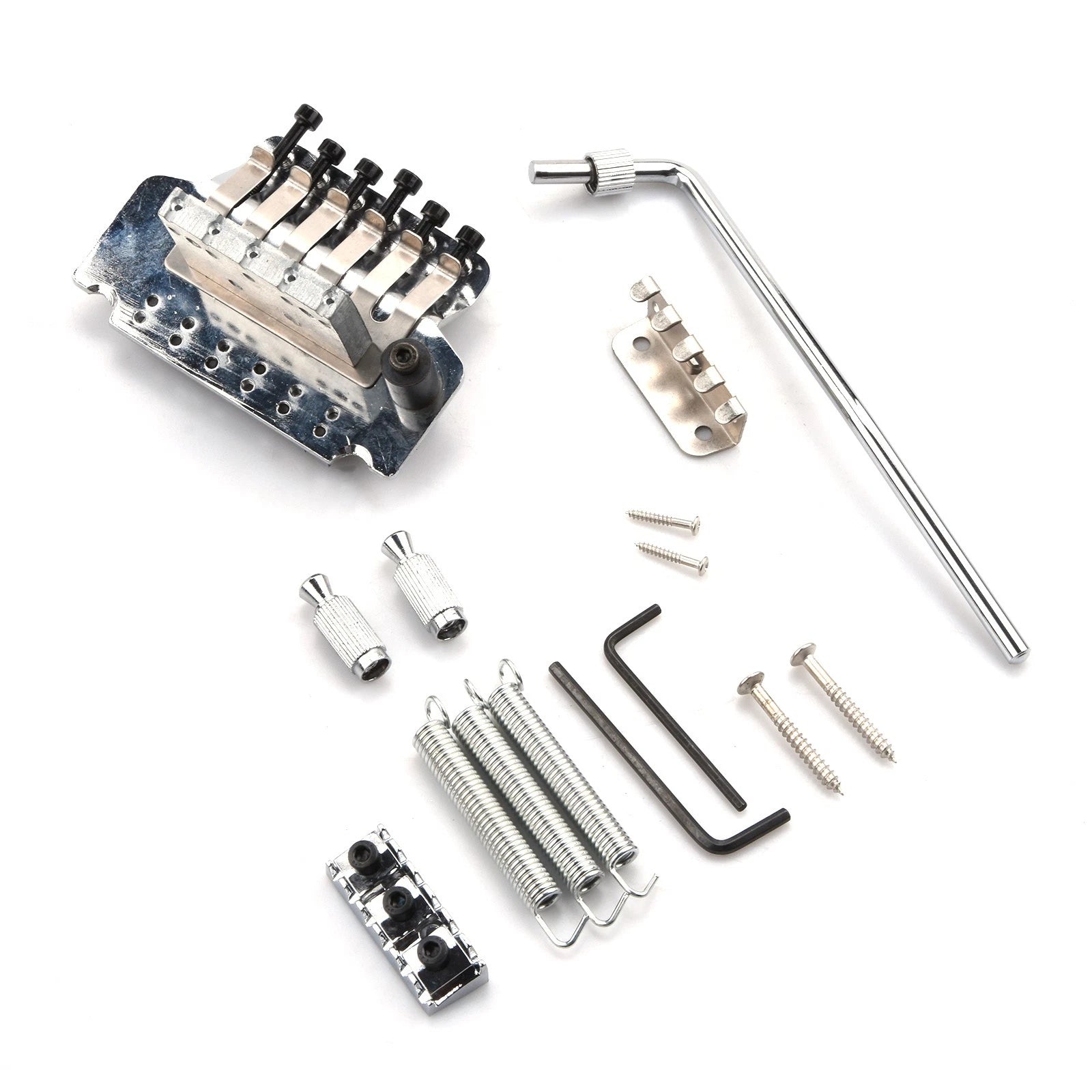 Tremolo Double Locking Bridge Set Silver For Floyd Rose Electric
