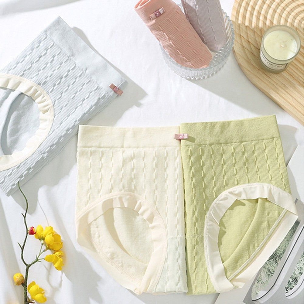 Mid-Rise Cotton Briefs in Almond