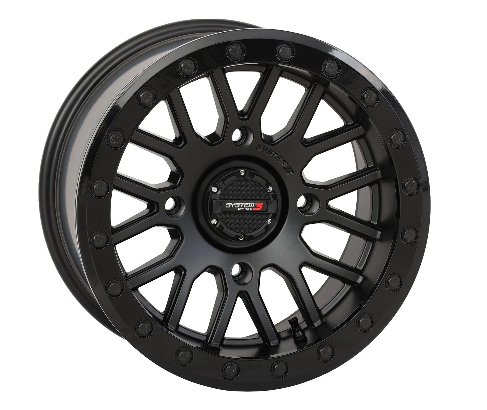 System 3 Sb9 Wheel 15x9 +10mm Beadlock Matte Black For Atv/utv Fits