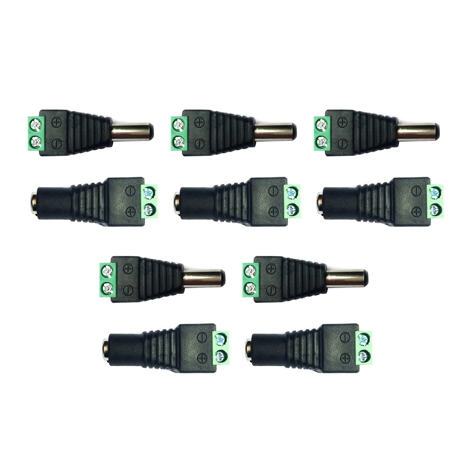 5pairs 12/24V Dc Male+female Power Connector 5.5x2.1mm Power Jack