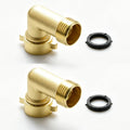 Brass 90° Garden Hose Elbow Connector 3/4" Washers For Rv Faucet