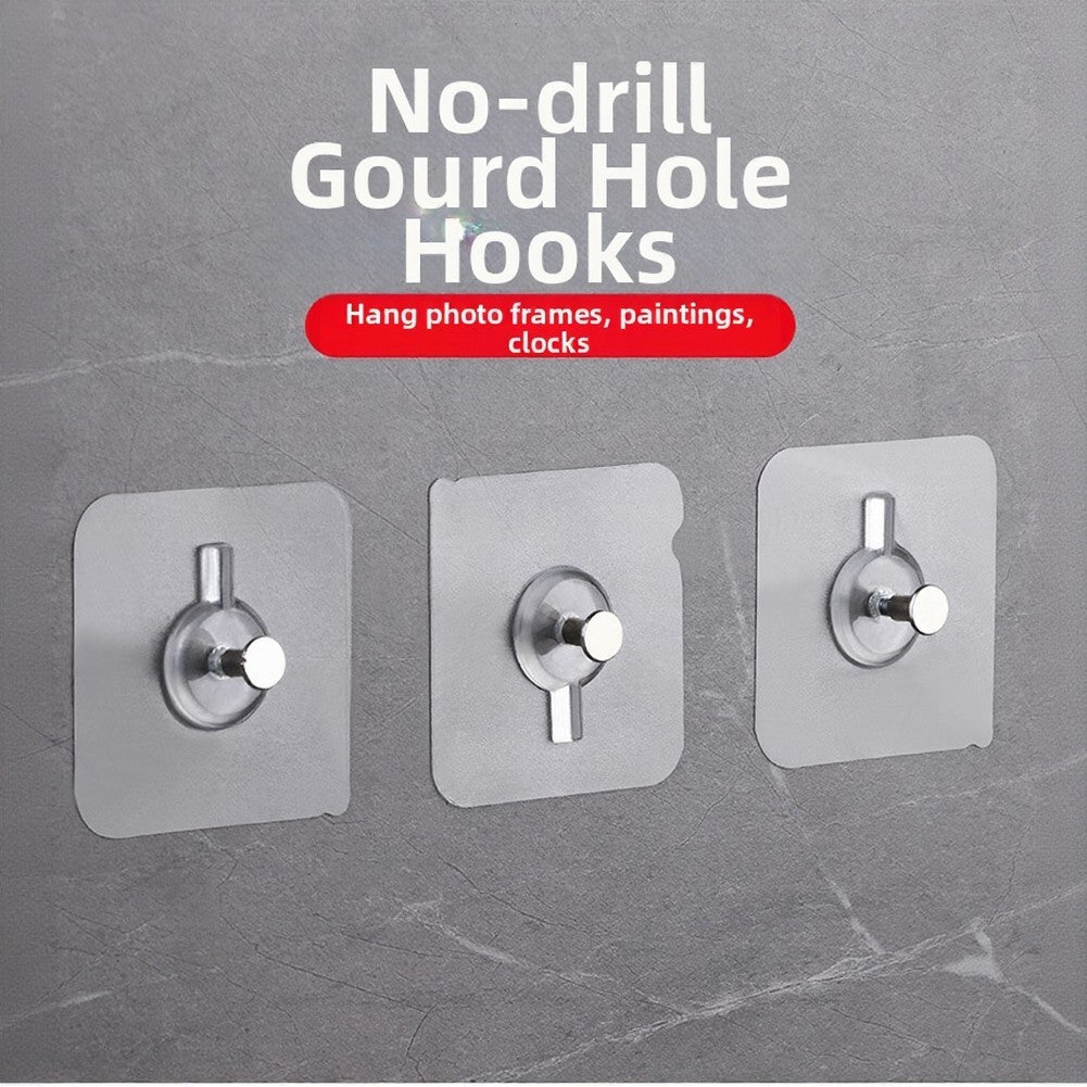 Transparent PVC Wall Hook No Drill Installation