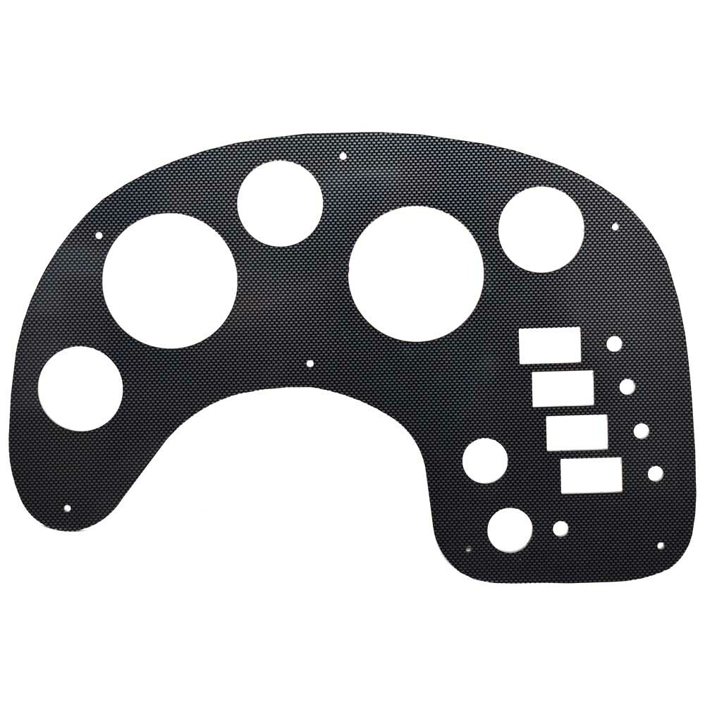 Excel Boat Blank Gauge Panel AD-513-004C Faux Carbon Fiber by Excel