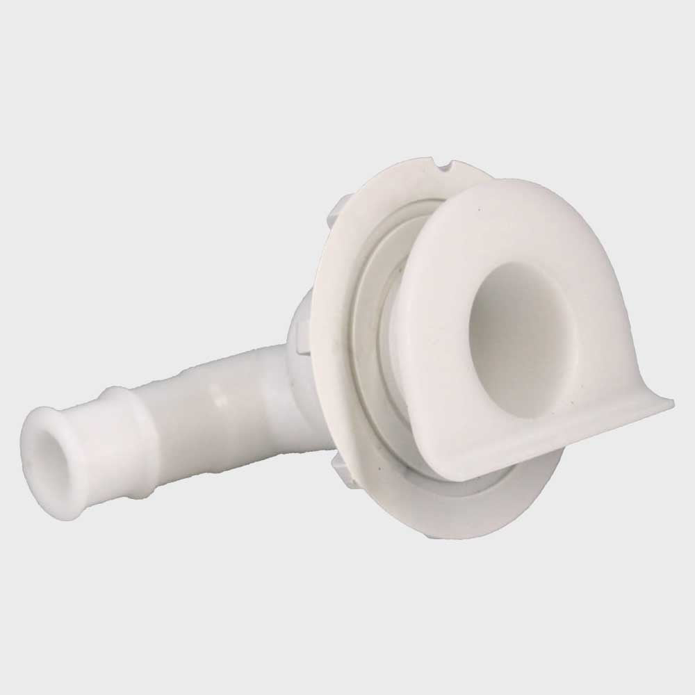 Supra Boat Thru Hull Drain Elbow 1 1/4 Inch White Plastic by Supra