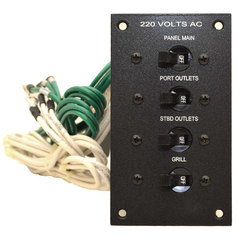 Hydrasport Boat Breaker Panel | 220VAC Outlet BlackOpens in a new wind