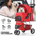 Folding Dog Stroller with Adjustable Canopy