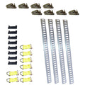 E-track Tie-down Kit 4 Galvanized 8' Horizontal E Track Rails 8 End