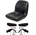102707301cc Black High Back Seat Flip Up Arm Rests Fits Kubota