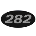 Rinker Boat Raised Decal 282 Emblem Silver Black Sticker by Rinker