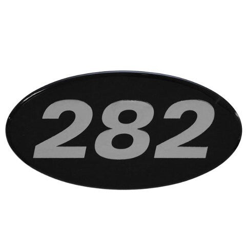 Rinker Boat Raised Decal 282 Emblem Silver Black Sticker by Rinker