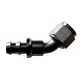 Qfs-j3845-3 - Push-lok Swivel Hose End -8an X 45 Degree Black