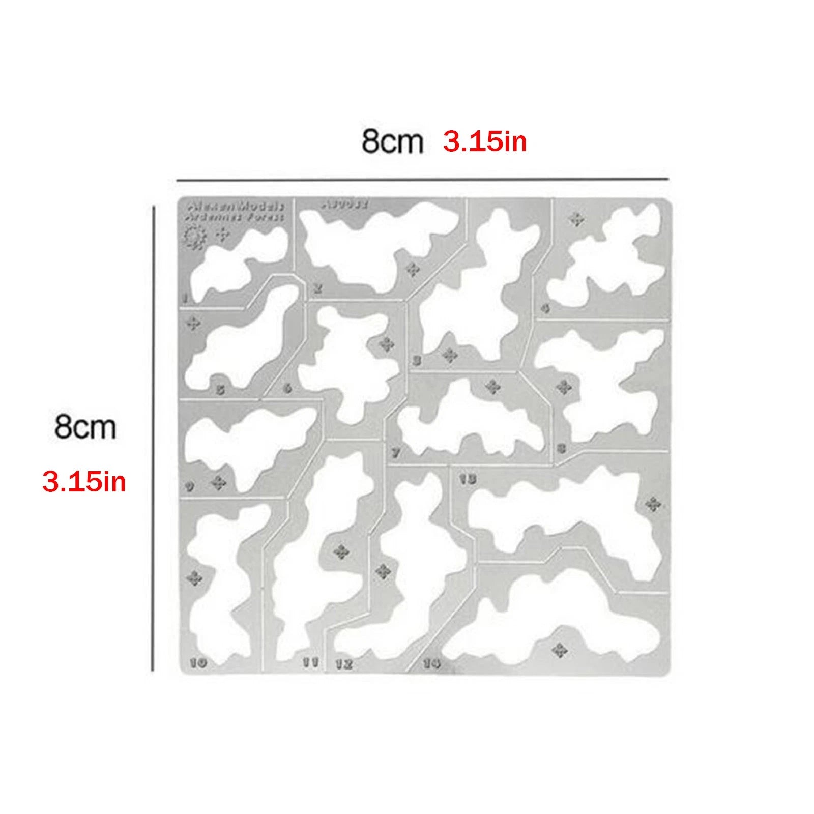 New 1/35 1/100 Forest Camouflage Stenciling Template Leakage Spray