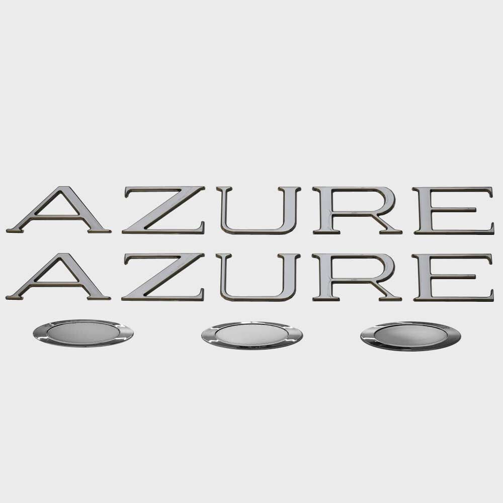 Cruisers Boat Raised Decals Set of 5 Azure 24 Inch Silver by Cruisers
