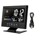 Digital Alarm Clock With Weather Forecast Thermometer Hygrometer