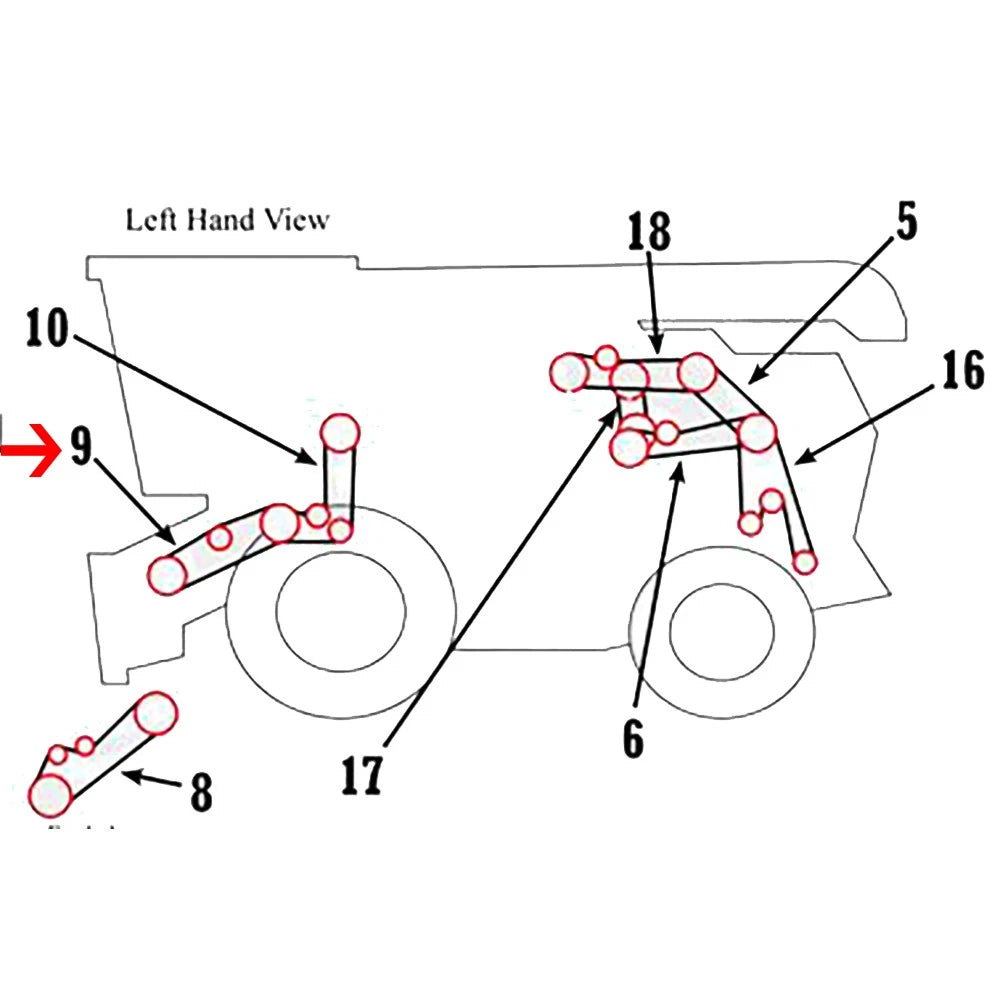 Belt - Feederhouse Drive Variable Speed Std Fits John Deere 9750 Sts