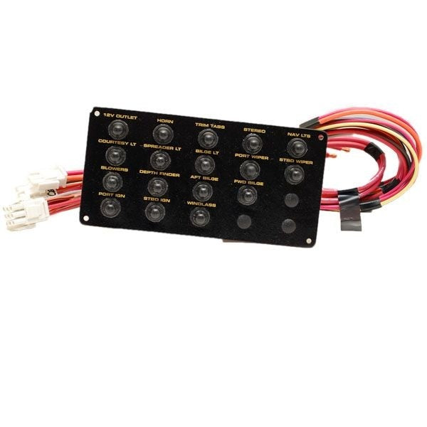 Sea Fox Boat Breaker Panel 8519223 Push Button Black Aluminum by Sea Fox