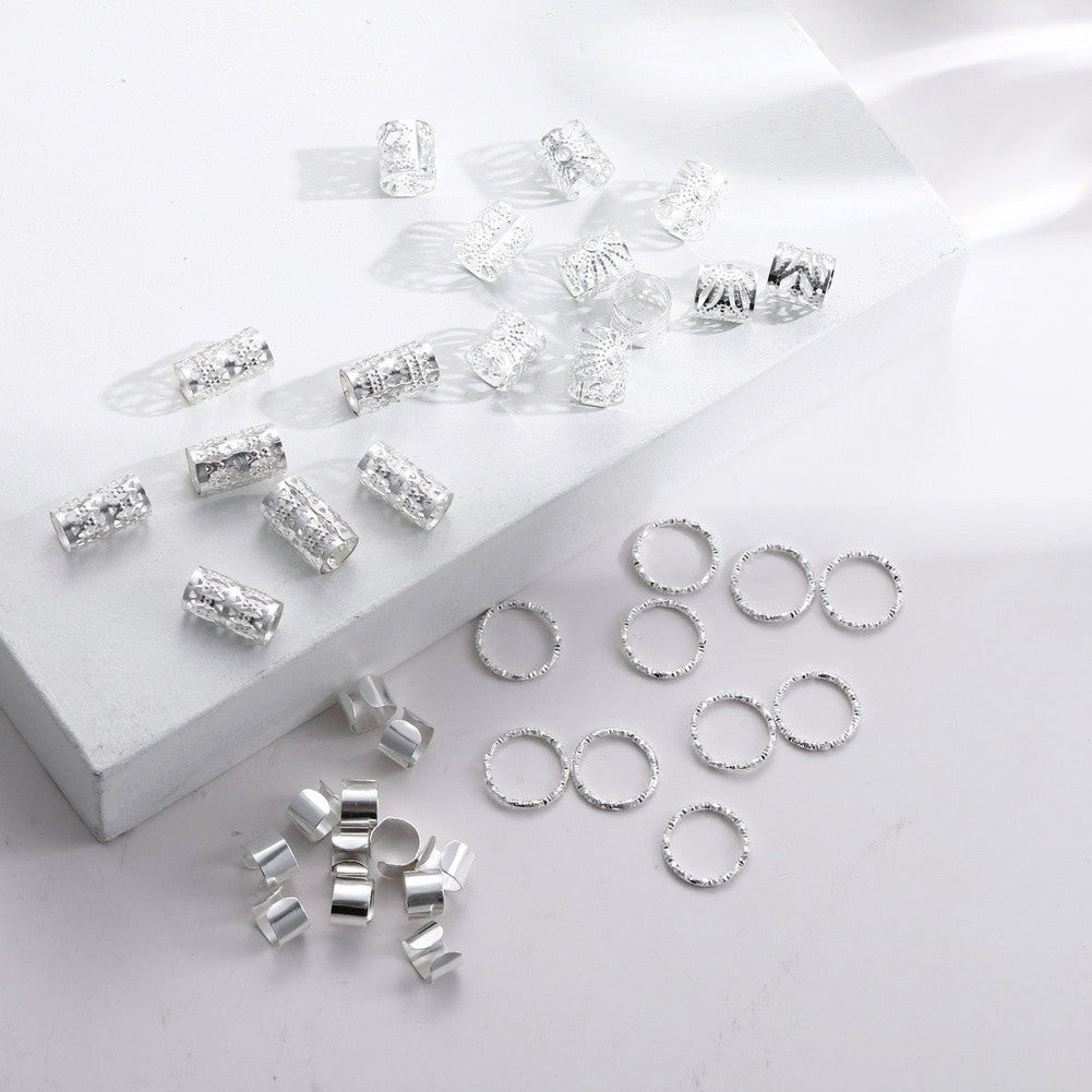 Dreadlock Hair Rings Hollow Heart Design
