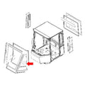 417-926-3520 Front Left Side Glass For Komatsu Loader Wa150l-5