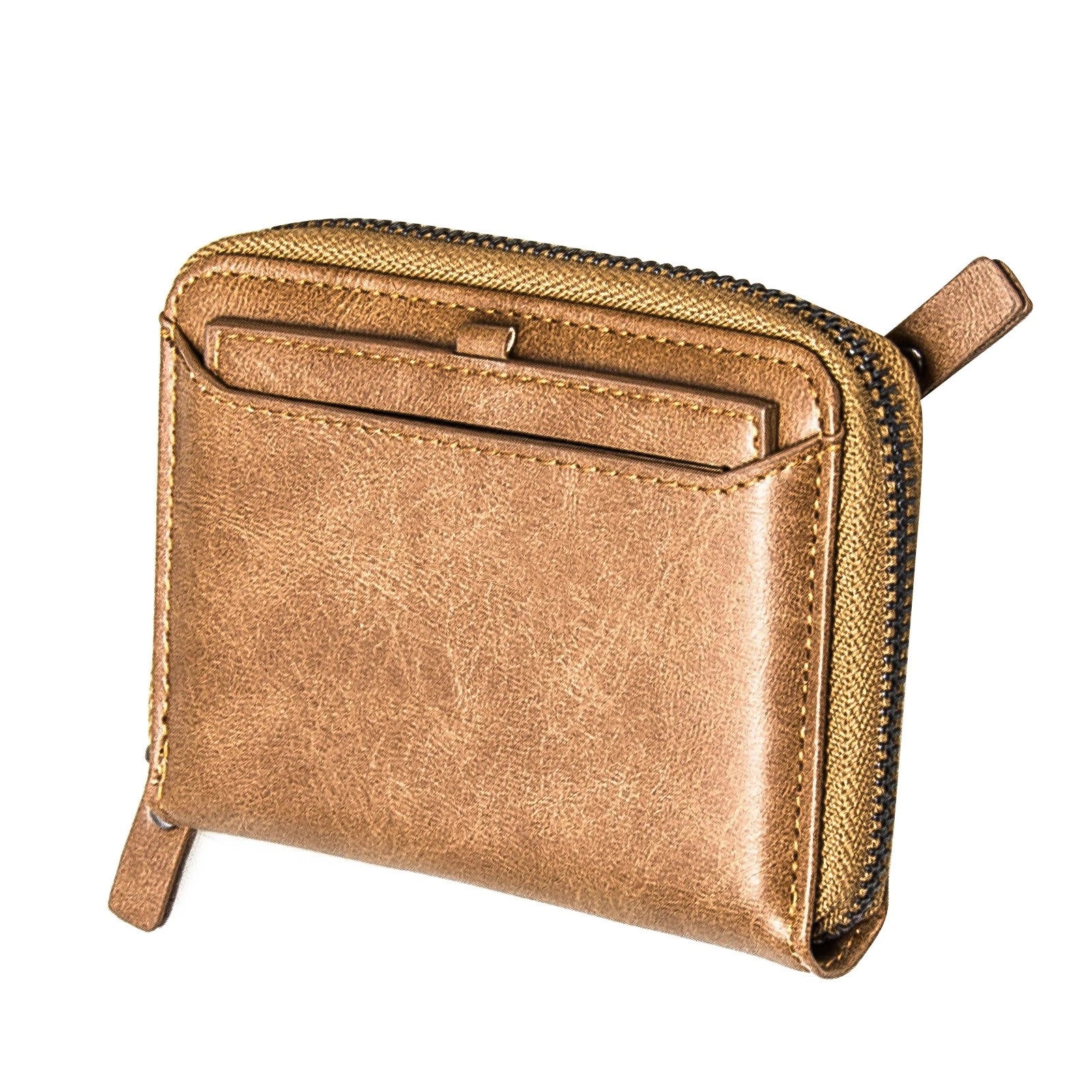 Fashion Men's Leather Business Wallet W/ Coins Pocket Zipper Purse