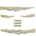 Weeres Pontoon Boat Graphic Decals  | Sky Blue Taupe Stickers (Kit)Ope