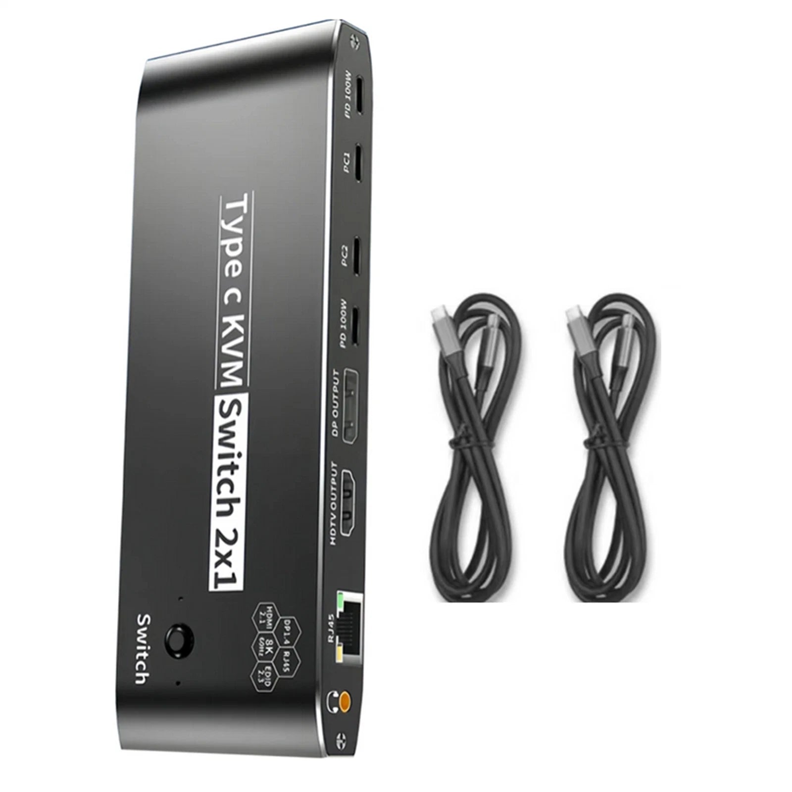 100W 8k Type C Kvm Switcher Splitter Kvm Video Switcher Accessories