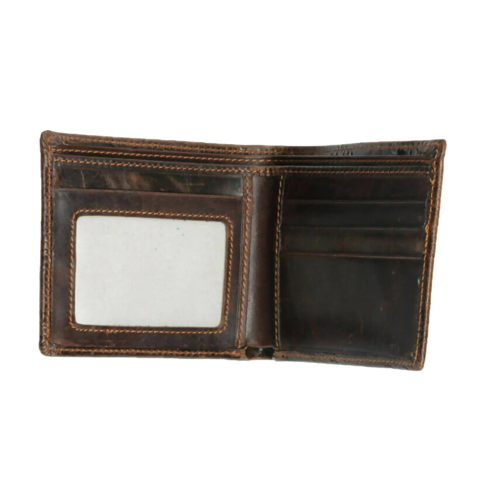 Dragon Brown Bifold Wallet Cow Genuine Leather Men Wallet Cowhide