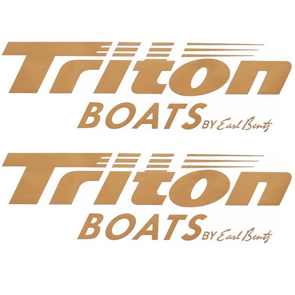 Triton Boat Brand Decals 15 3/4 x 4 3/4 Inch (Pair) by Triton
