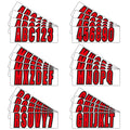 Red 4 Sets of 3" Marine Boat Sticker Decals A-Z Letters and 0-9 Numbers StickerO