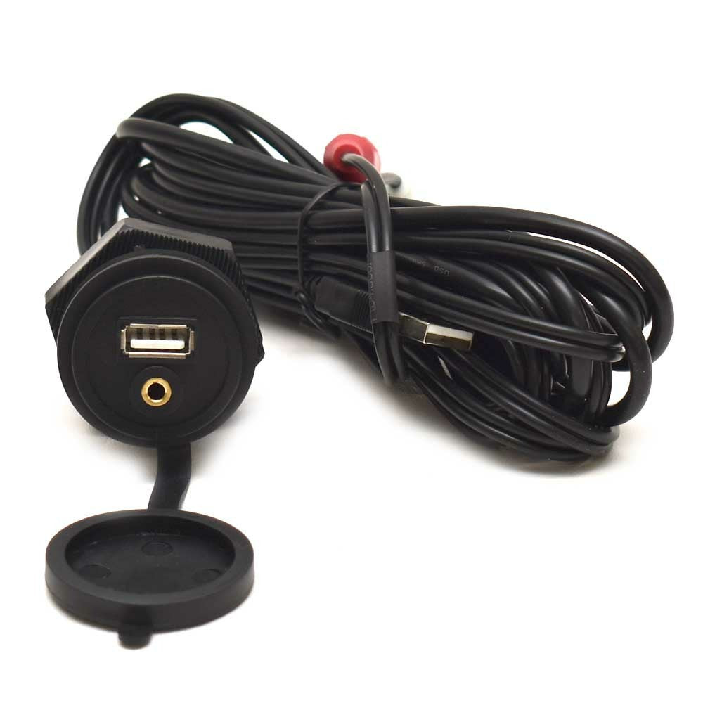 Marine Audio Boat Input Extension Cable Panel Mount 10 FT by Marine Audio