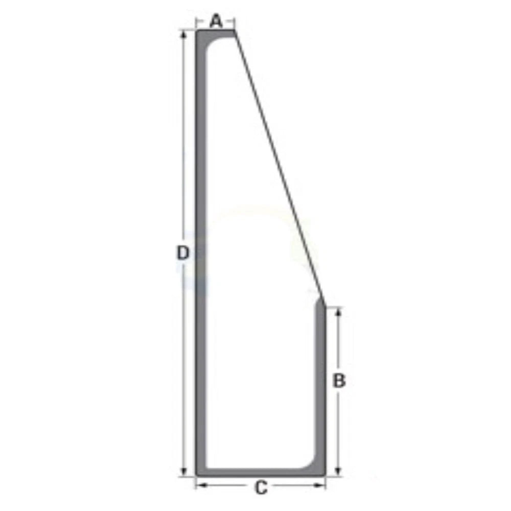 Left Front Glass Fits John Deere Tc44h Tc54h Tc62h 444h 444hll 444j