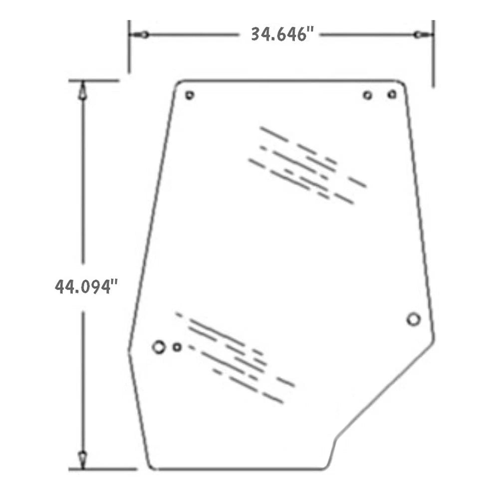 248724a1 New Lh Upper Door Glass Fits Case Ih Tractor 5120 5130 5140