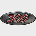 Chaparral Boat Raised Emblem Decal U15547-01 | 300 Sticker Silver Red by Chaparral
