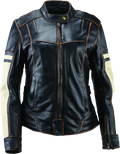 Kuryakyn Leather By River Road Dame Vintage Leather Jacket Black 2xl