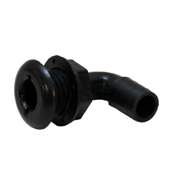 Lund Boat Thru Hull 1867732 90 Degree Black Plastic by Lund
