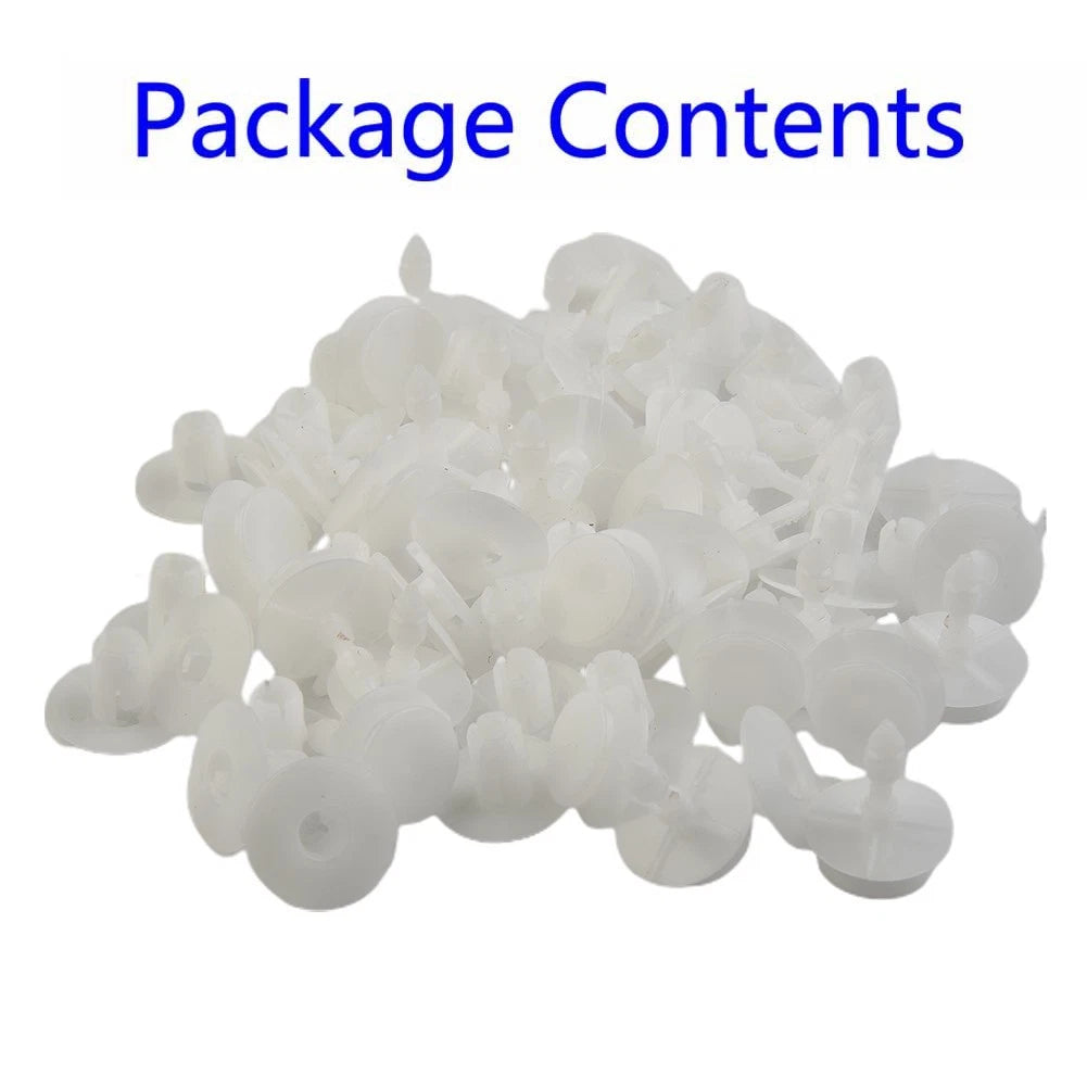 Push Type Clips Fastener Clips Retainer White Nylon | Hook & Hull Co