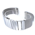 22mm Silver Milanese Mesh Web+strip Stainless Steel Watch Band Strap