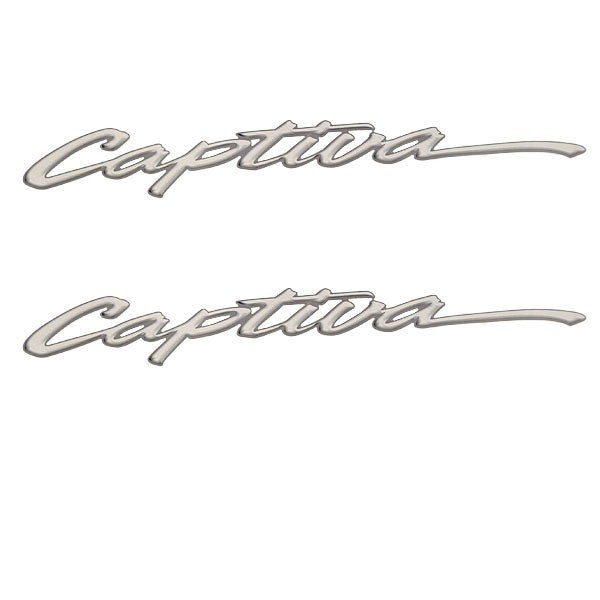 Rinker Boat Decals Captiva Gray Stickers Pair by Rinker