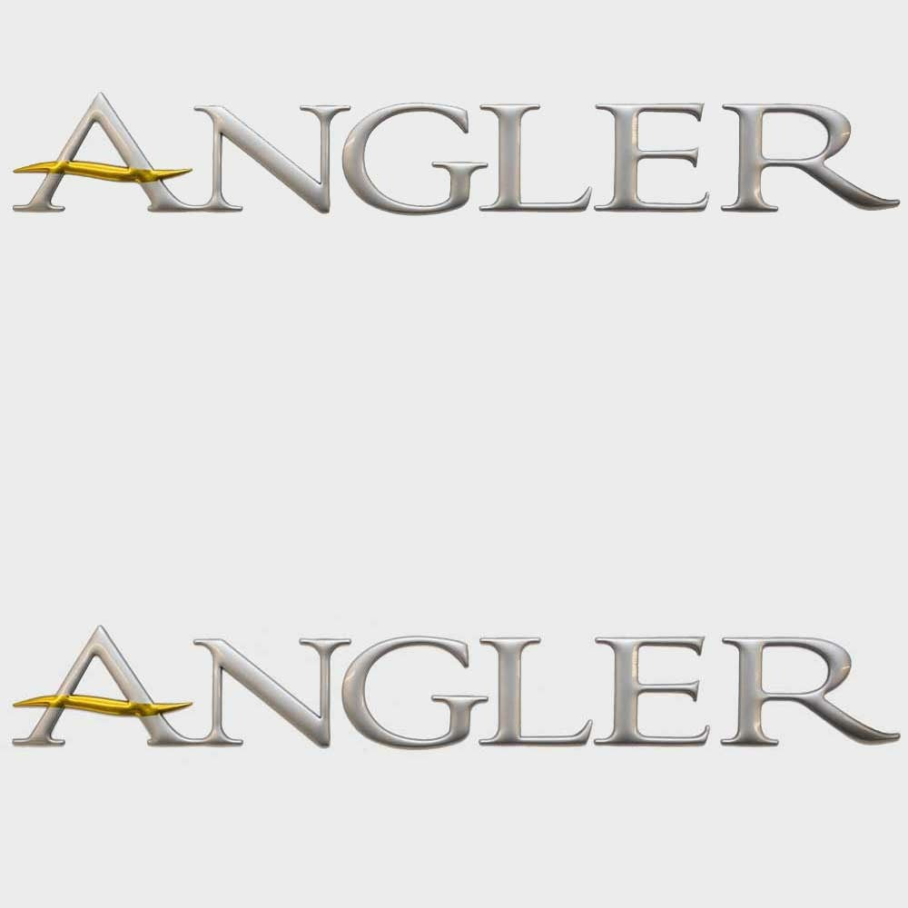 Raised Decals Ranger Angler Silver Stickers Pair by Ranger