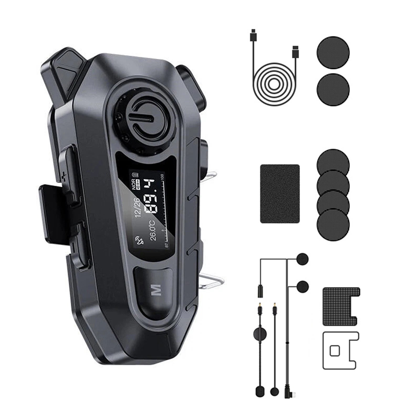Motorcycle Bluetooth Headset 5.4 For Helmet With Immersive Audio