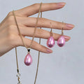 Pearl Drop Earrings Waterdrop Pendant