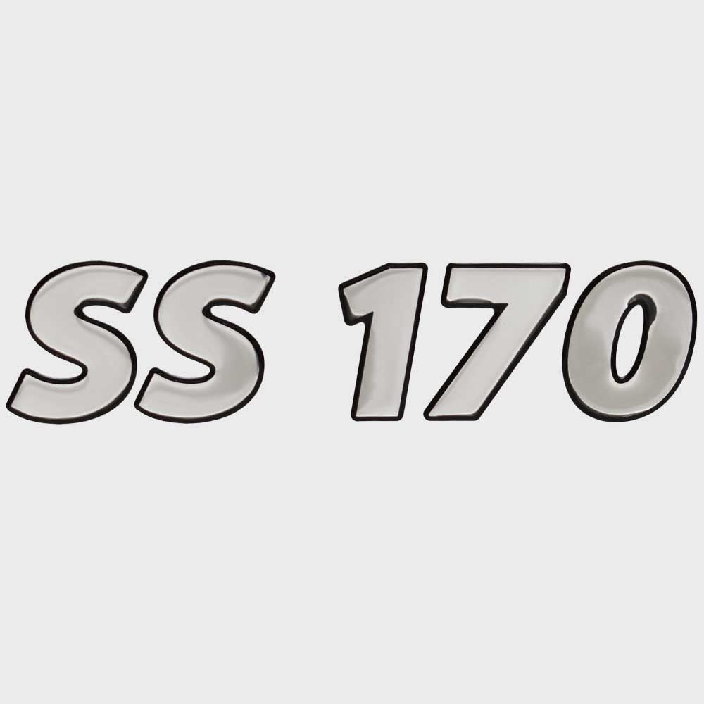 Boat Raised Brand Decal SS 170 Silver by Lowe