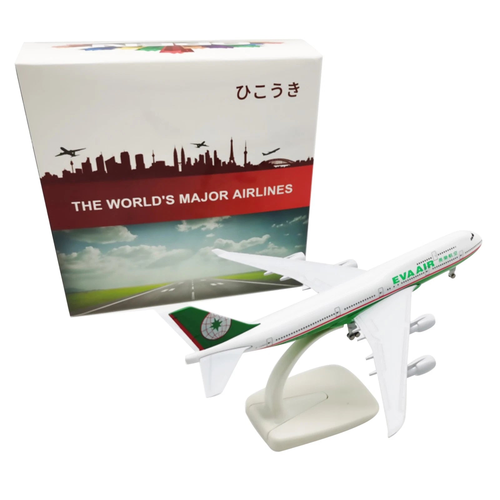 1/350 Scale 20cm Diecast Alloy Eva Air Airlines B747 Airplane Model